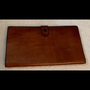 Rich Brown Leather Travel Wallet